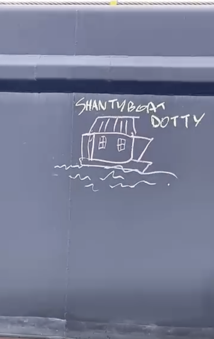 Dotty’s Mark on a Barge in Amelia